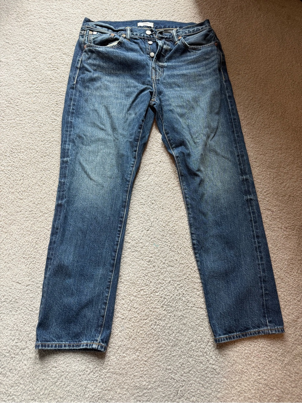 American Eagle Outfitters Men's Dark Blue Straight Jeans